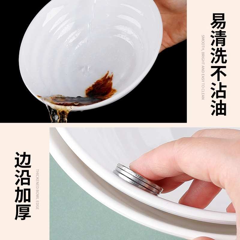碗商用批发餐饮食堂饭店专用碗大号隔热防烫耐高温塑料仿瓷碗耐摔
