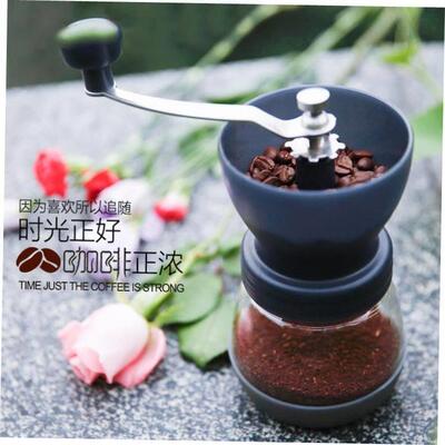 coffee bean grinder manual hand crank mill ajustable burr