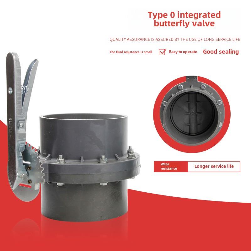 Pvc集成蝶阀灌溉塑料插口蝶阀110 160 200 250 315球阀