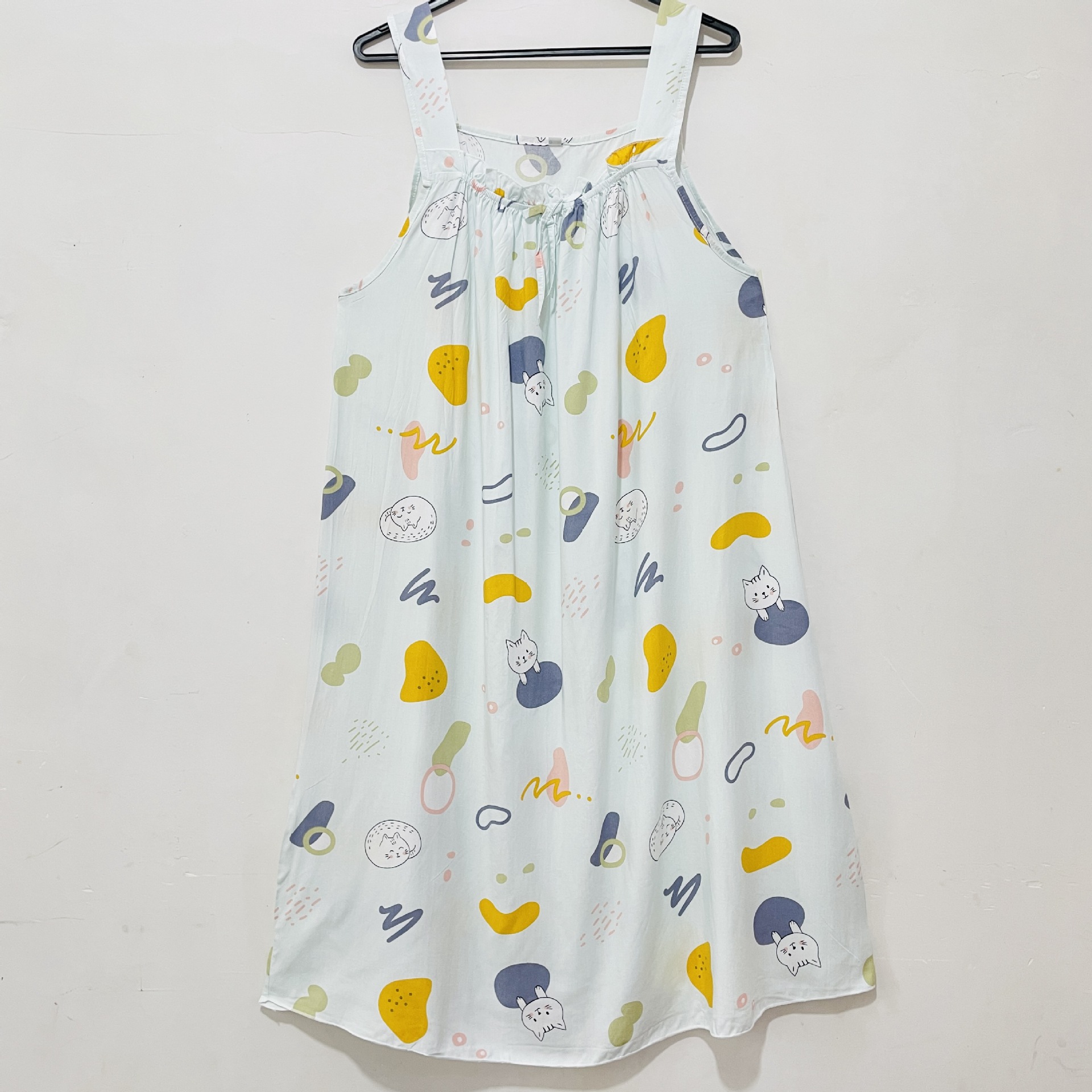 睡裙夏季女吊带小碎花睡衣夏天凉感人造棉少女可爱绵绸家居服