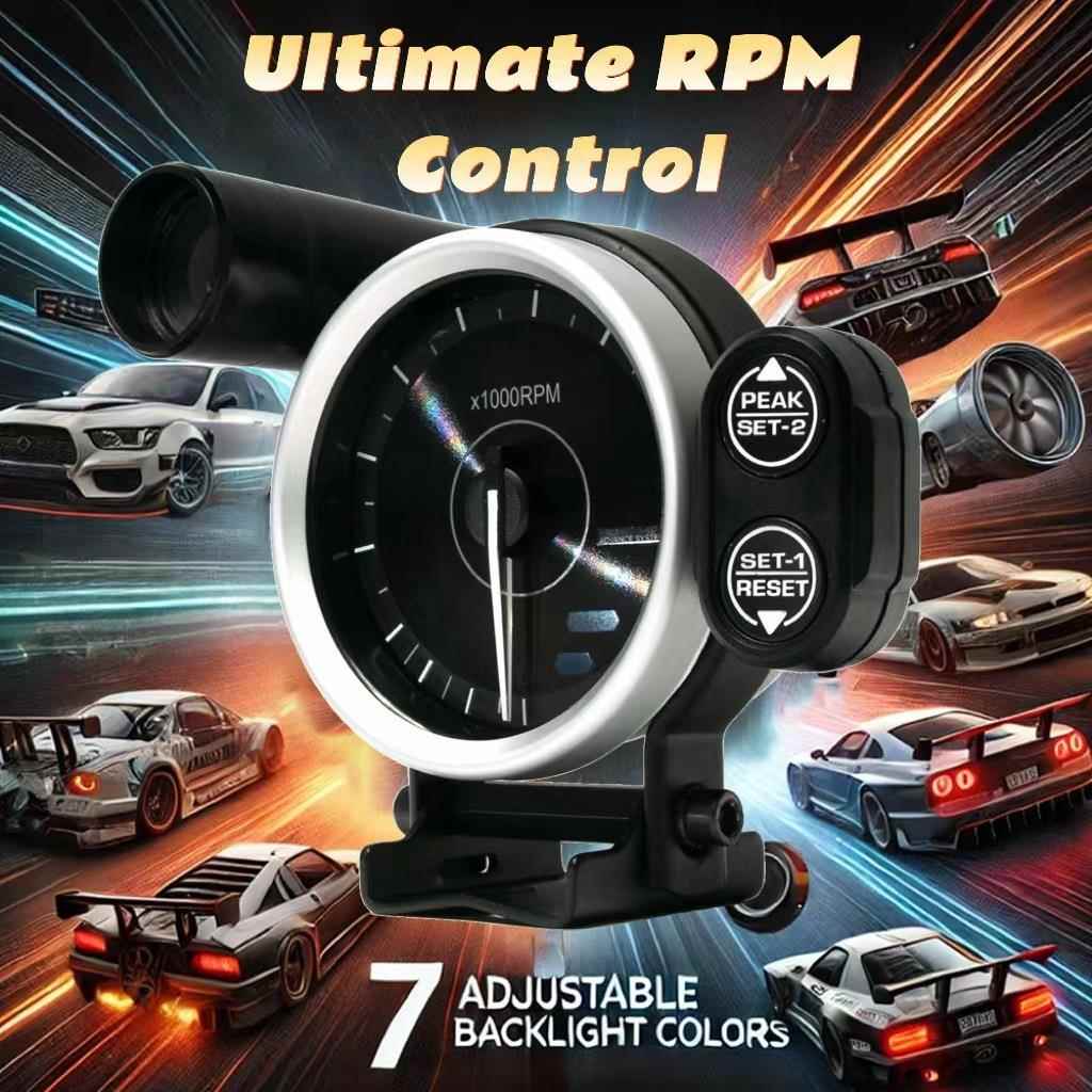 适用于PC赛车游戏 Def* A1 80mm转速表 11000转速 支持7色背色