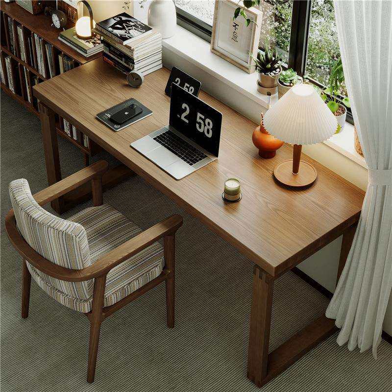 靠窗全实木莫比恩书桌卧室靠墙电脑桌书房简易家用长条办公桌书桌