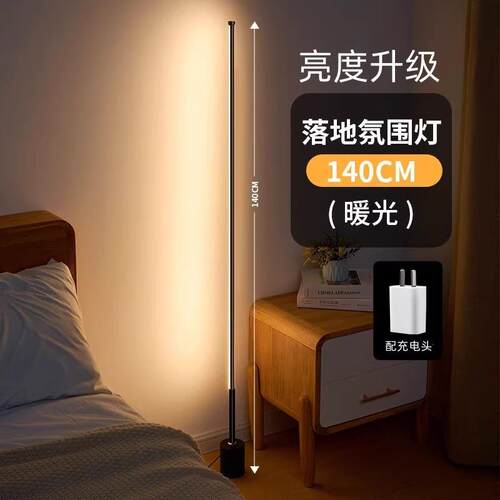 新款装饰头落地灯卧室床睡眠阅读氛围感房台灯厅沙发客旁站立式间