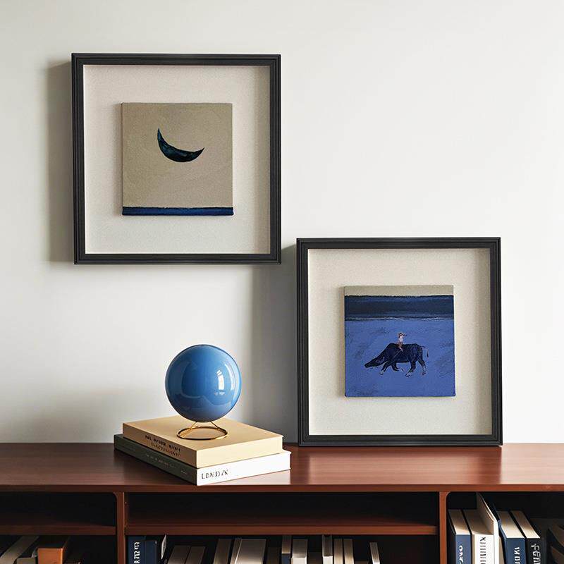 餐边柜装饰画电视柜摆件餐桌复古艺术挂画高级感中古风餐桌背景墙