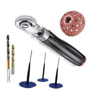 补轮胎修补工具包补胎胶蘑菇钉胎压片863磨轮蘑菇钉钻头碗式 打机