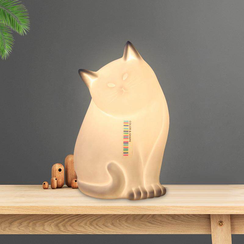 猫咪灯饰创意陶瓷台灯具卧室装饰摆件工艺品桌灯创意陶瓷夜灯