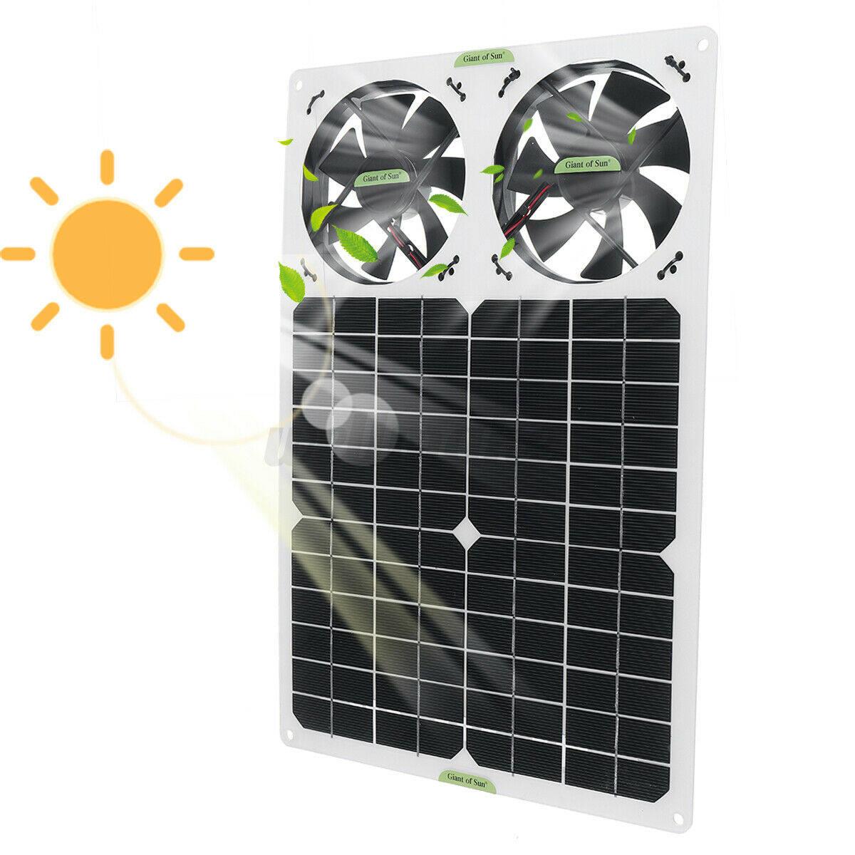 40W 18V太阳能板风扇6英寸风扇冷却通风太阳能排气风扇无接线
