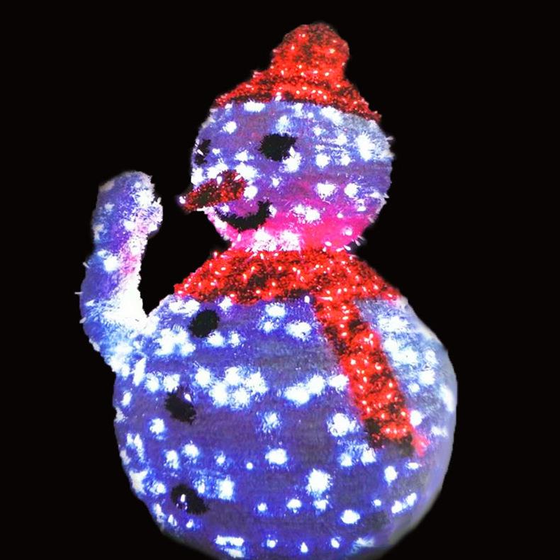 l人ed发光立体ALQ滴胶雪人造型灯户物外场节商日亮化防水氛围装饰