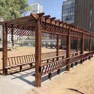 葡萄架新中式防腐木户外别墅花园庭院农村单臂小院遮阳棚阳台花架