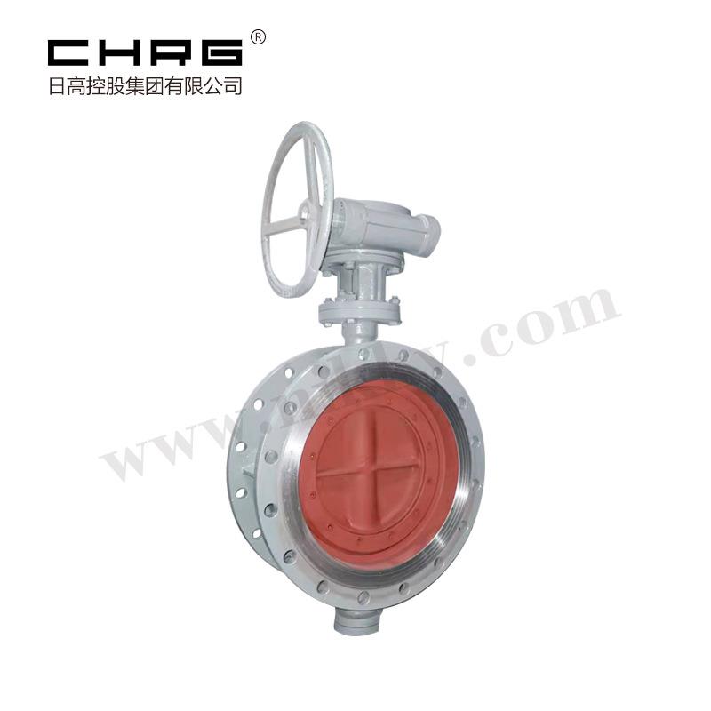 阀门厂家蜗轮法兰蝶阀手动硬密封蝶阀D343H铸铁铸铸钢硬密封蝶阀