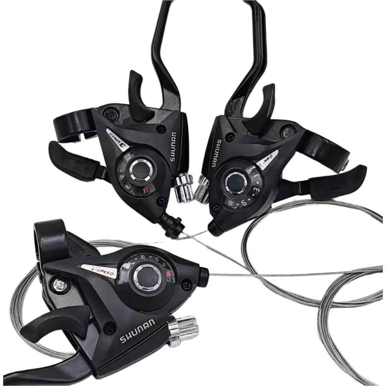 顺安EF51-21-24速连体指拨 7速8速闸把山地车变速手把刹把配件