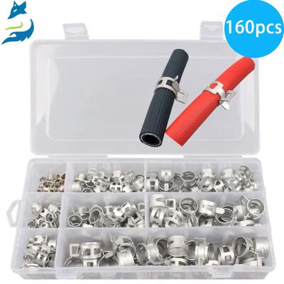 弹性卡箍160PCS 盒装 达克罗 弹性箍圈卡扣汽水油管夹箍软管喉箍