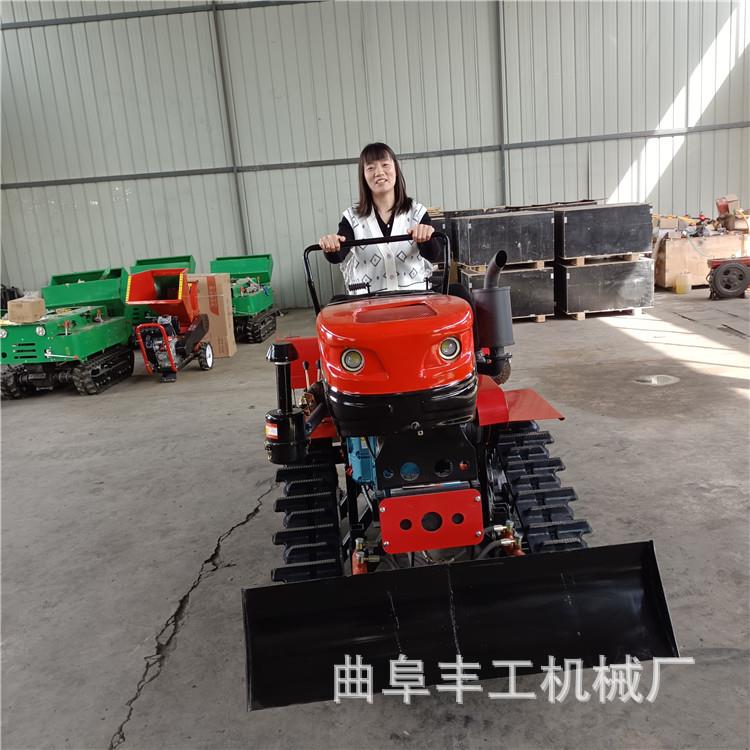 履带式旋耕机小型家用开沟施肥机水旱两用犁地机果园大棚管理机