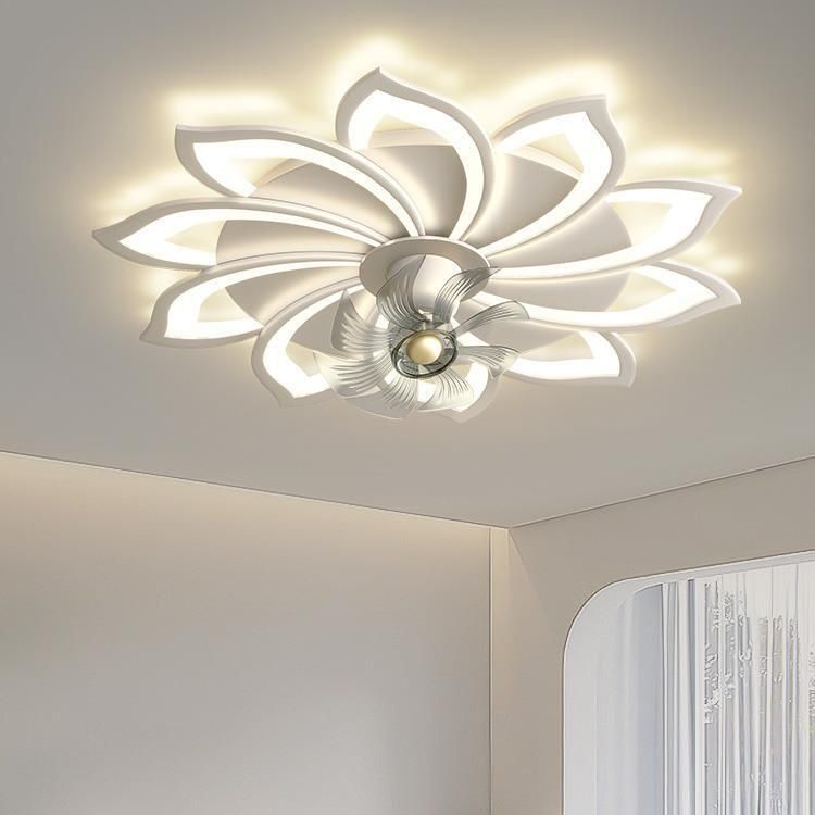 2026年客厅灯带风扇摇头现代简约大气吸顶灯创意设计师卧室灯主灯