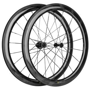 公路车碳维纤轮组蝴蝶纹圈刹碟v刹中锁TEAM桶轴煞六钉0快拆70c胖