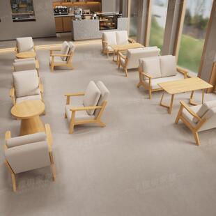 咖啡厅桌椅组合奶茶店休闲清吧酒吧休息区沙发椅饭厅卡座接待洽谈