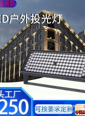 288W大功率投光灯桥梁酒店大楼外墙亮化照柱灯户外防水天猫投射灯