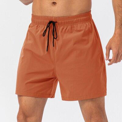 Buauty Mens Swim Trunks with Compression Liner 5 Inch Inseam