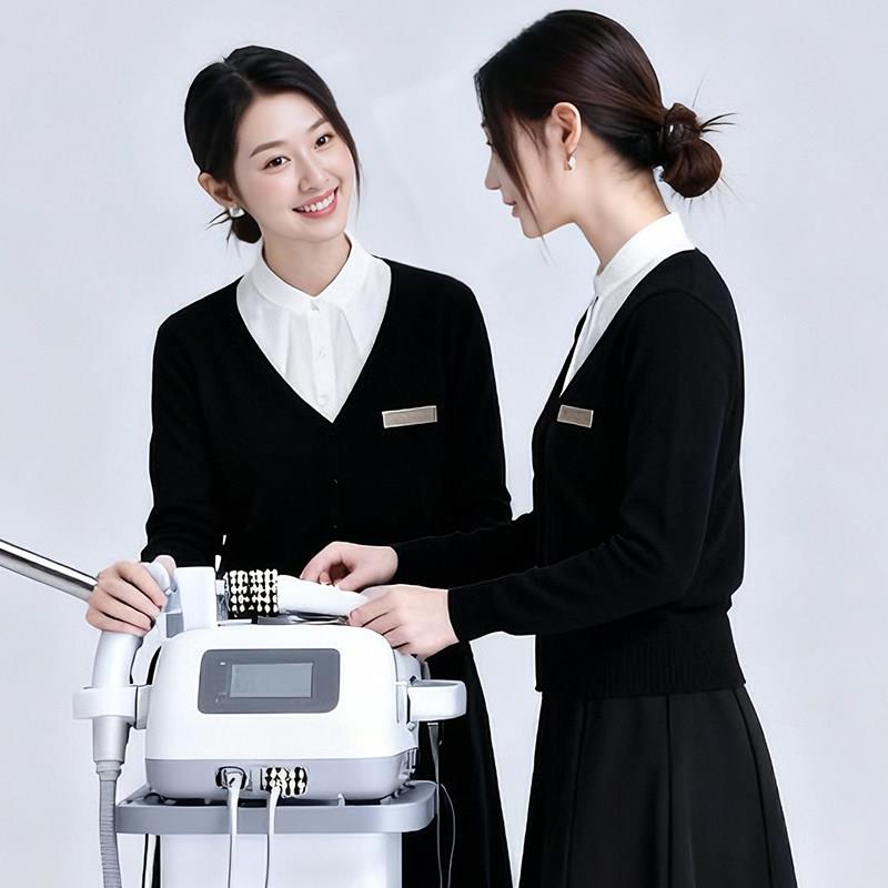美容师工作服女秋冬高端医美皮肤管理养生馆足浴采耳店美容院套装