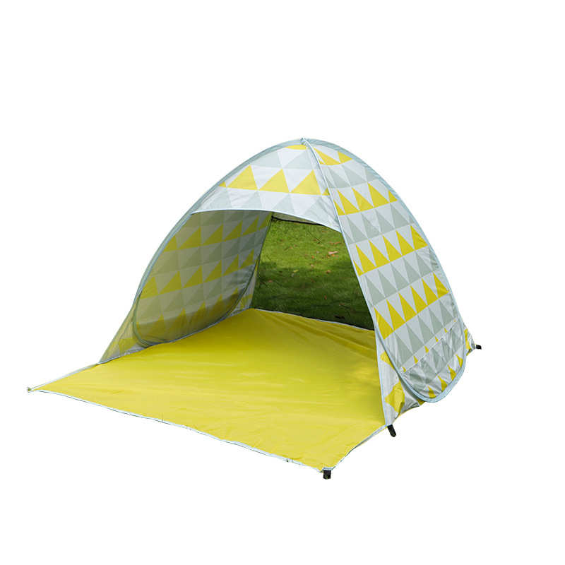 帐银夜黄色防钢丝双人开免钓190t八字 搭帐帐篷露营速野营开涂速