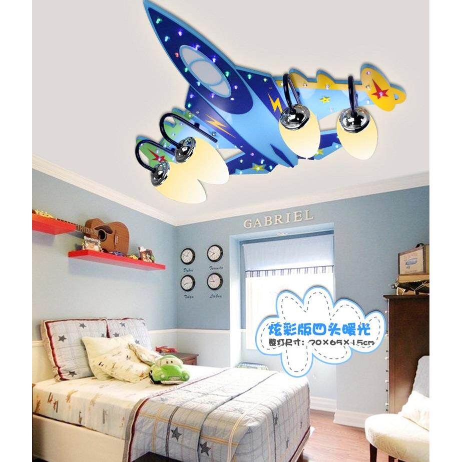 卡通蓝牙音乐飞机吸顶灯 创意时尚卧室书房灯LED灯幼儿园装饰