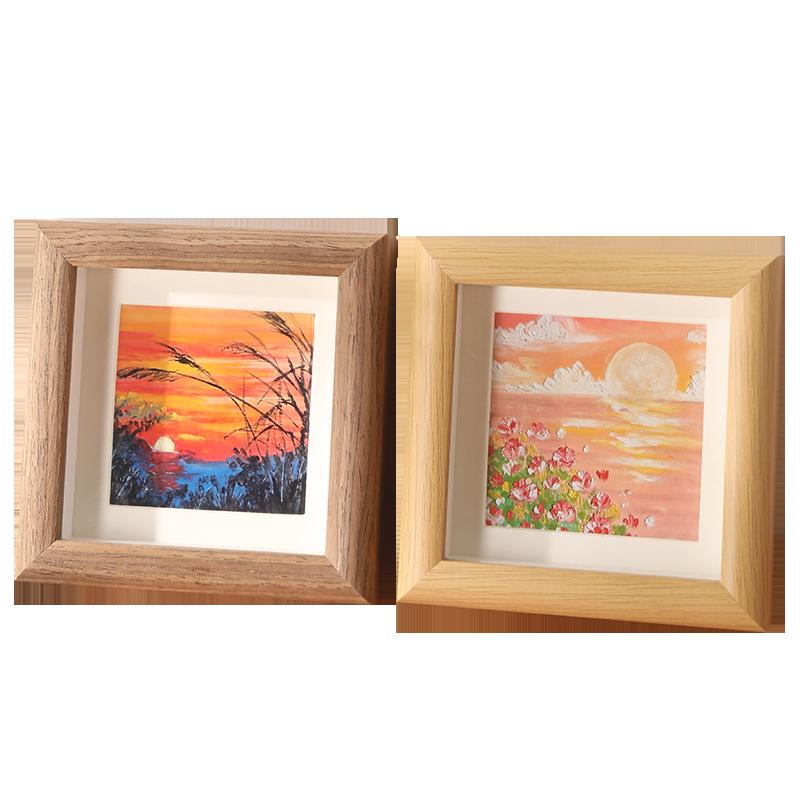 正方形油画相框cmDIY亲子装饰画