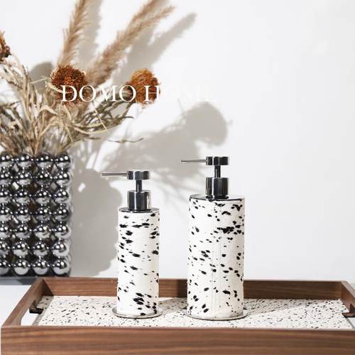 家居装饰马毛皂液器按压乳液器卫浴套装样板间酒店软装摆件配套