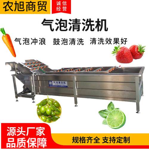 全自动草莓玉米气泡清洗机 大姜果蔬清洗设备 净菜加工清洗流水线