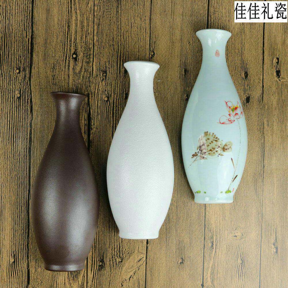墙上壁挂水培花瓶创意欧式垂吊悬挂式花器装饰品花插手绘陶瓷花盆