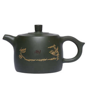 紫砂茶壶批发宜兴原矿绿泥小鸟井栏紫砂壶家用茶具混批直播代发货