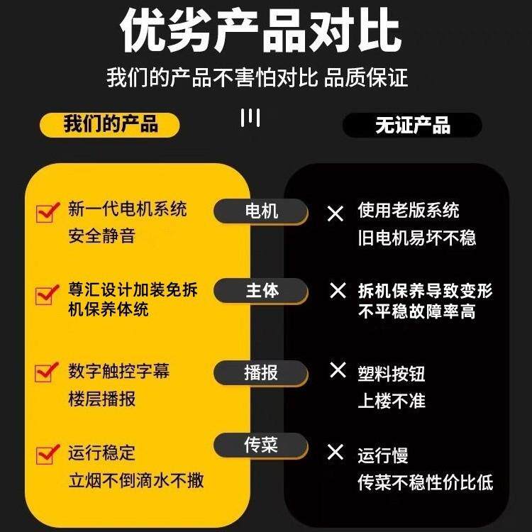 酒店餐厅学校食梯曳引地平式传菜梯宾馆杂物梯餐车用落地式传菜机