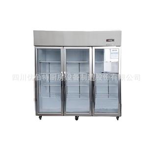 商用大三门厨房冷柜酒店大排档食品速冻展示柜