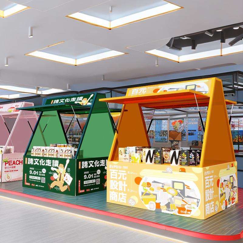 景区摆摊架集市摊位架美食街广场展示架商业街促销棚架夜市地摊架