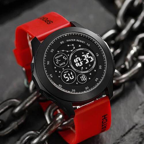 Sport Watch for Man Digital Wristwatch Stopwatch Luminous Da