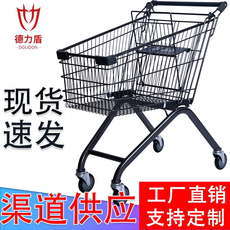 德力盾超市购物车渠道理货车便利店买菜成人大号专用商场小手推车