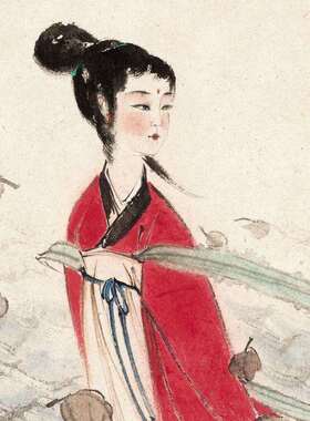 玄关装饰画艺术微喷画芯宣纸装裱人物画中式画芯客厅书房配画