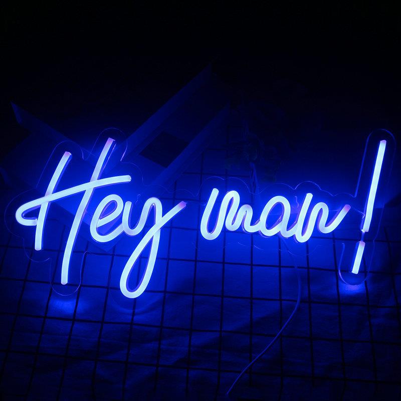 热销霓虹灯发光字LED灯健身房装饰灯广告牌室内网红氛围灯自定义