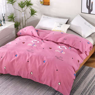 加厚斜纹纯磨毛被套单件2米X2.3米双人被罩1.5X2米单人柔软四件套