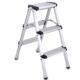 定制3步双层家用折叠轻便楼梯室内装 修双侧便携人字铝合金登高梯