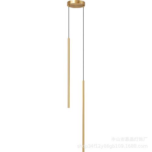 全铜床头吊灯轻奢极简北欧主卧室吊灯现代简约客厅长线氛围灯床头
