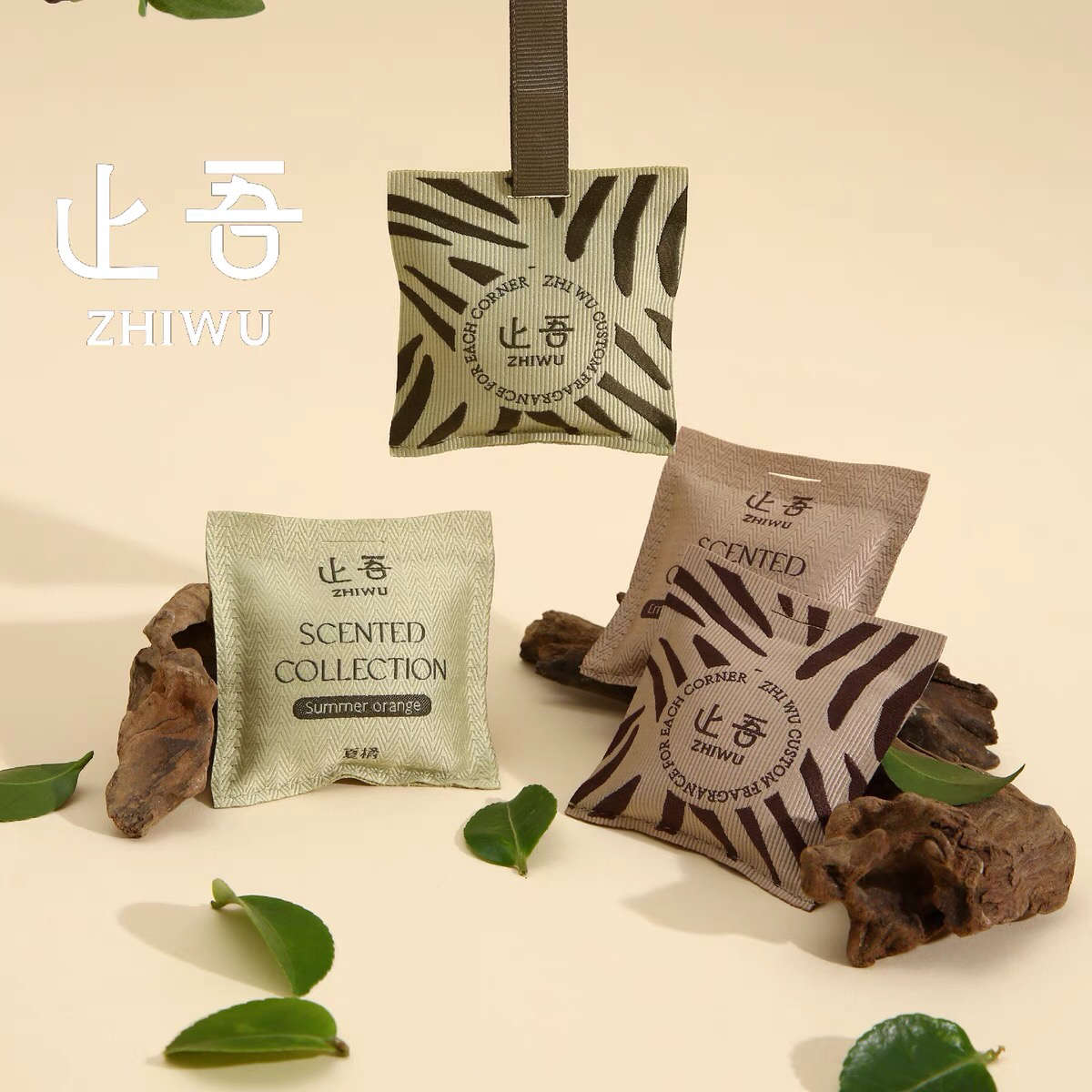 止吾车载香薰衣橱香包衣柜家用持久汽车后视镜挂件清新空气香囊
