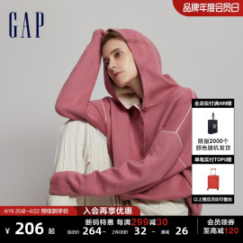 断码Gap女装春季款半开襟针织衫883750慵懒风连帽毛衣