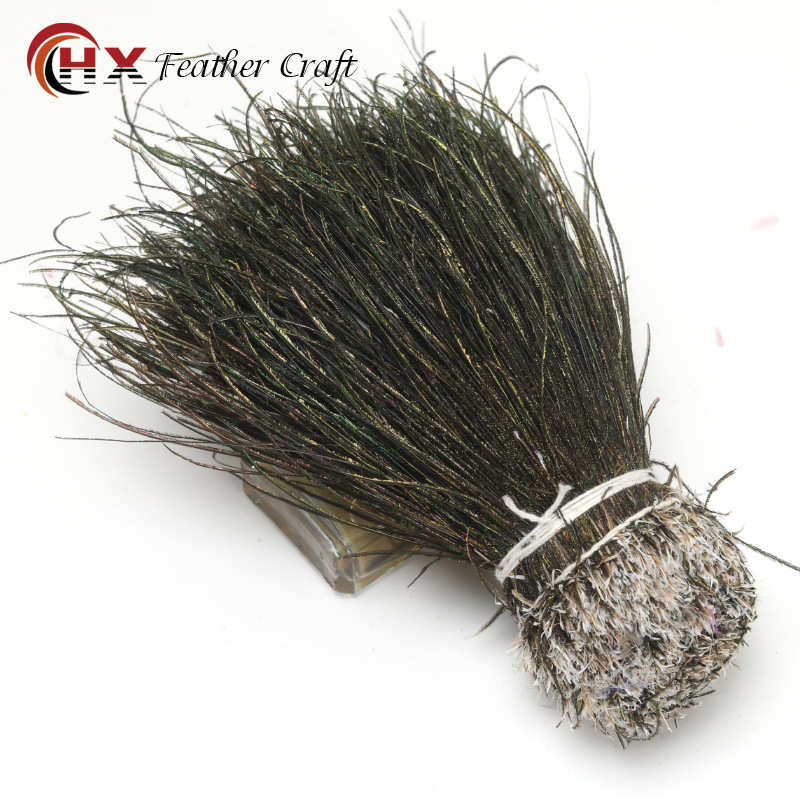 服装辅料diy配件丝尾料天然孔雀饰品绑钩丝孔雀羽毛制材羽毛飞蝇
