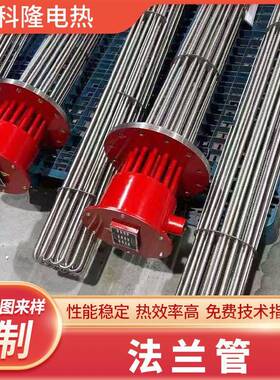 厂家供应法兰加热管不锈钢法兰电加热管导热油炉加热管锅炉电