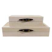 酒店家居衣柜装 摆件工艺品盒样板间收纳盒玄关新首饰盒 饰木纹中式