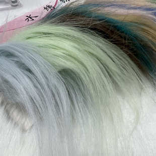现货 加长直炸毛 11cm落水毛滚束长直毛 娃娃头发服装布景长毛绒