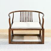 子禅椅中式 打坐北老榆木实木大禅椅椅主人圈椅方503盘腿打坐禅修r