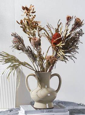 陶瓷花高级感水培插花瓶瓶厅餐桌客摆件家n居饰品is风TS241装饰艺