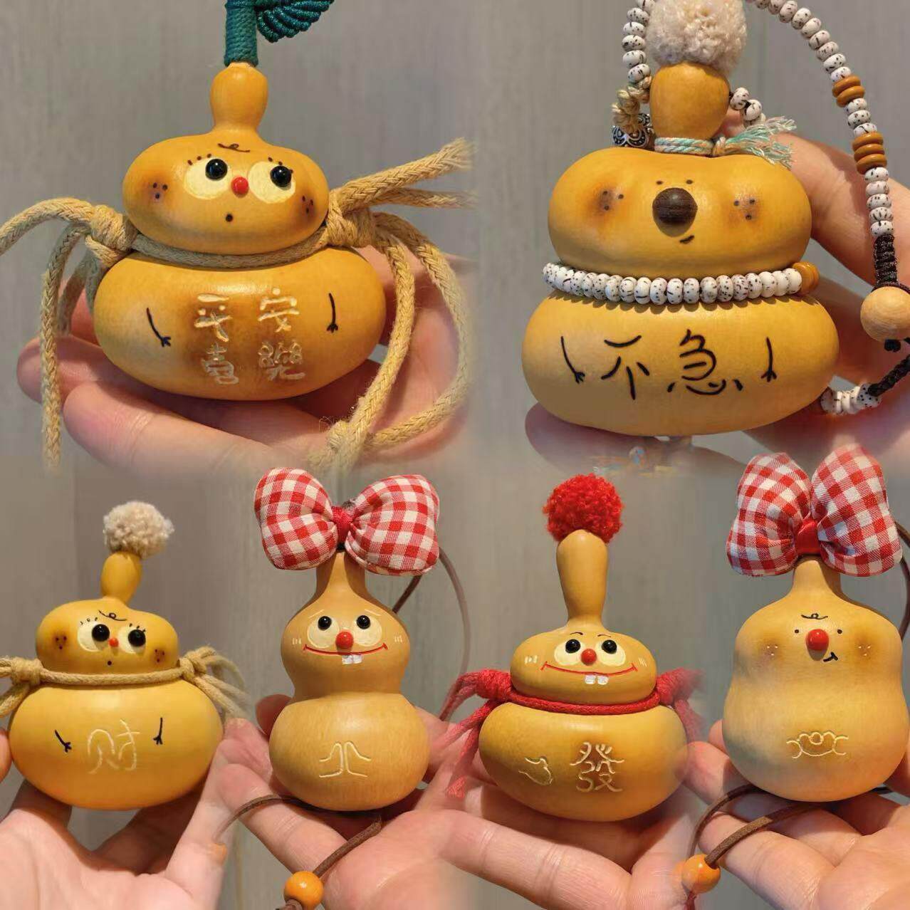 手工非遗天然小葫芦烙画 画挂件办公室解压礼物摆件招财情绪稳定