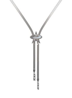 箭头系列星环抽拉项链吊坠扁古巴链星环十字星水晶小众锁骨链饰品